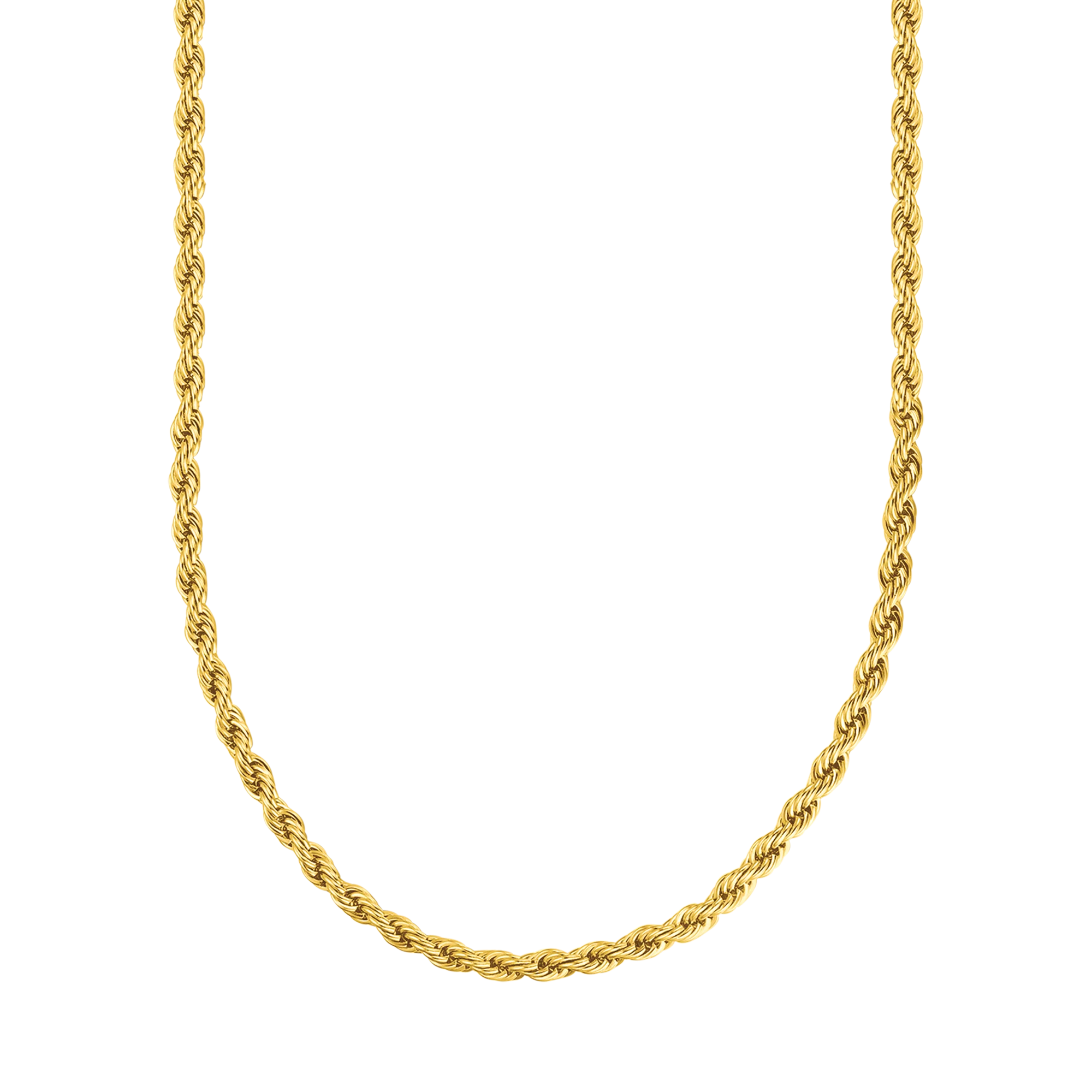 COLLANA UNISEX TORCHON IN ACCIAIO IP GOLD  4MM - Image 11