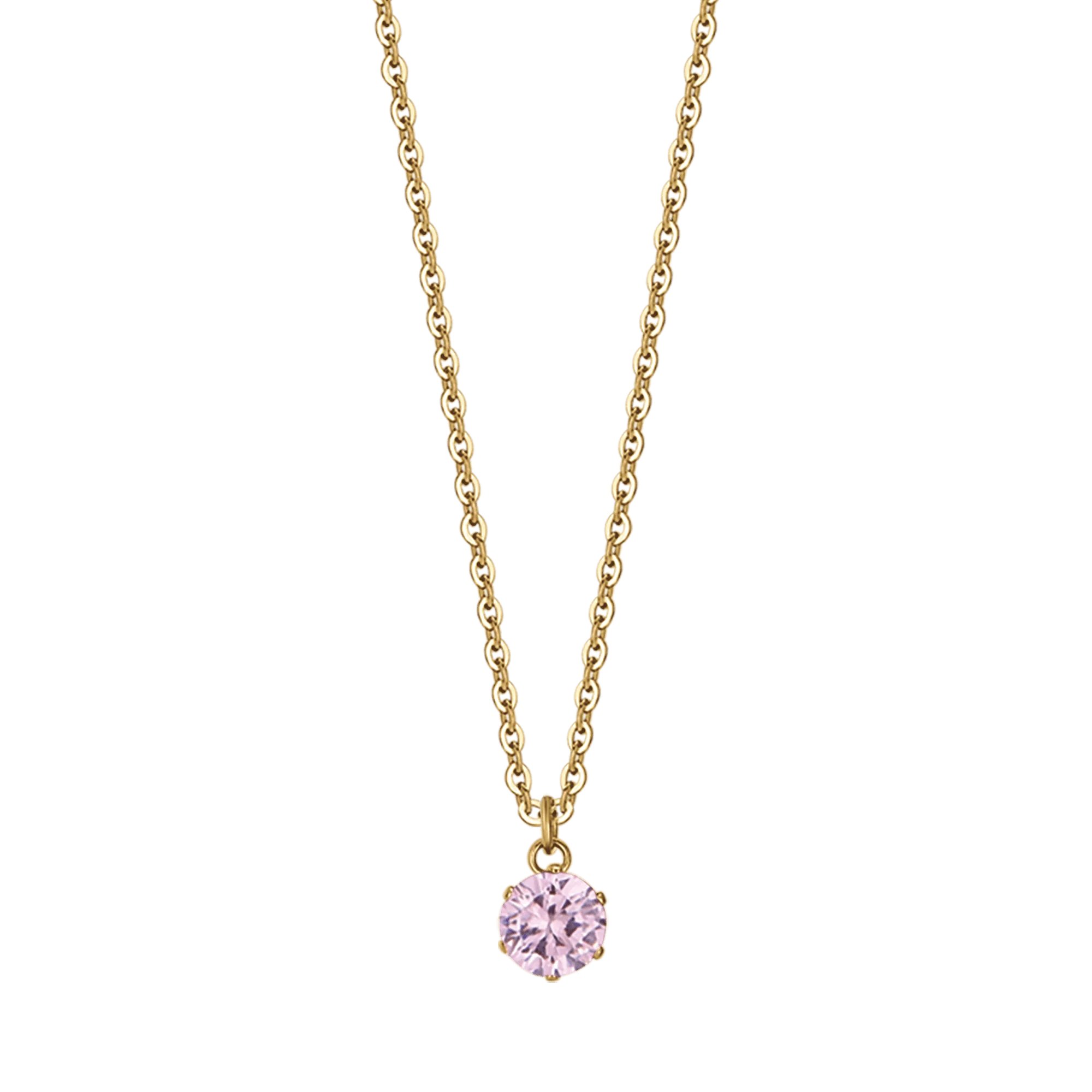 COLLANA DONNA IN ACCIAIO CON CRISTALLO ROSA - Image 6