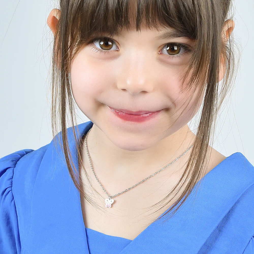 COLLANA BAMBINA IN ACCIAIO CON FARFALLA - Image 3