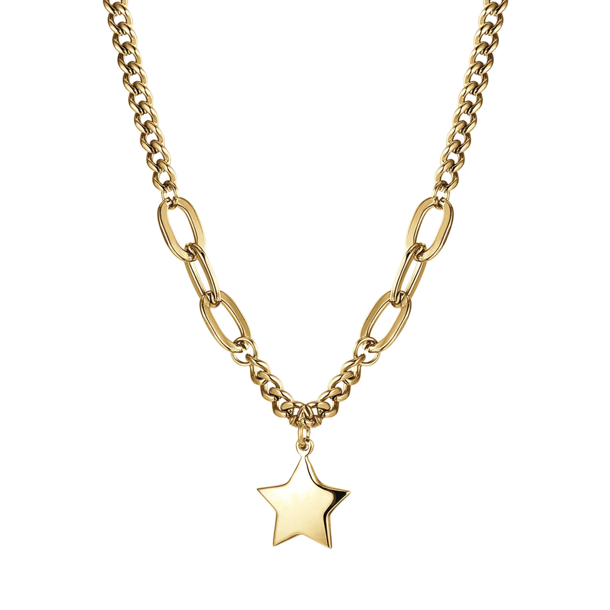 COLLANA DONNA IN ACCIAIO IP GOLD CON STELLA PENDENTE - Image 6