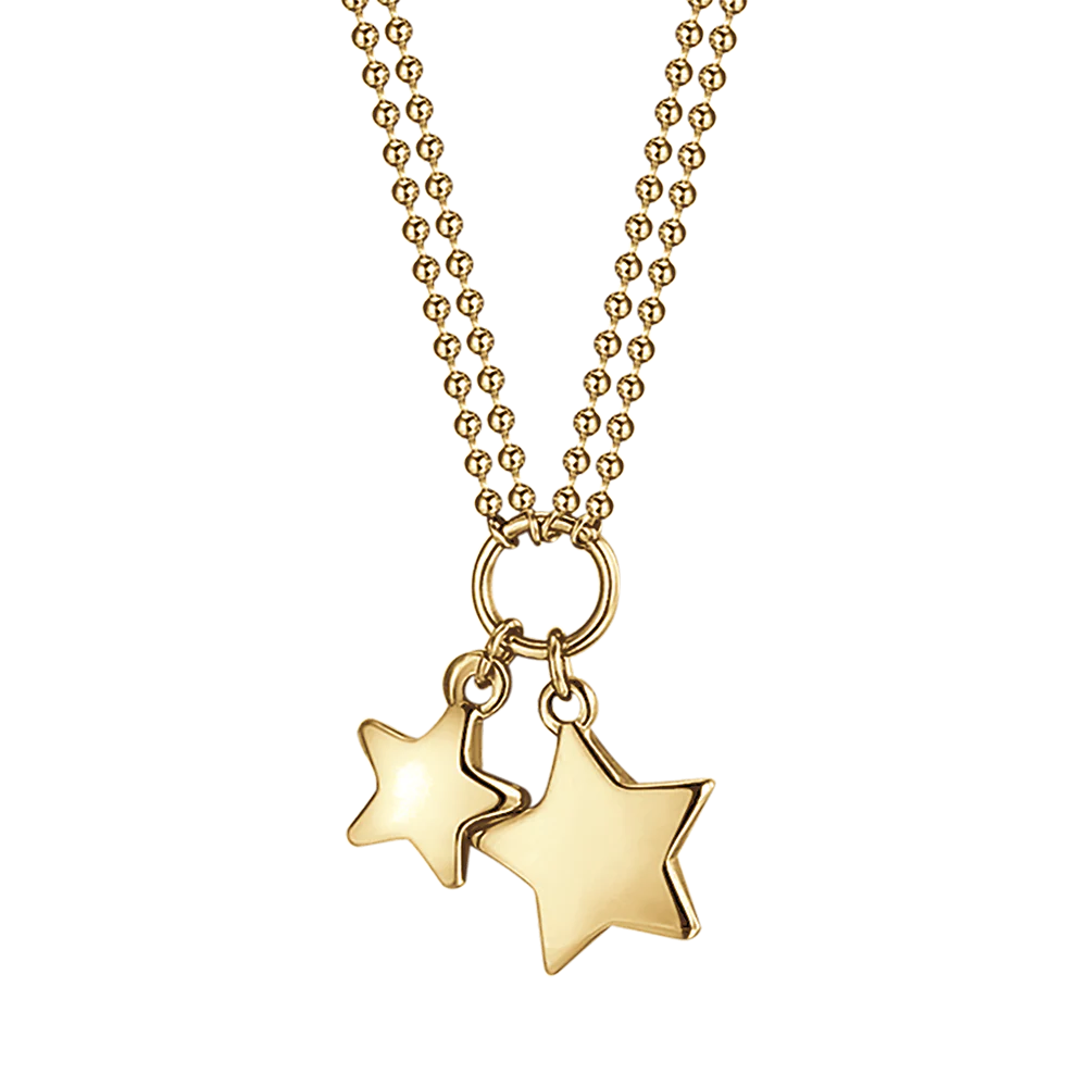 COLLANA DONNA IN ACCIAIO IP GOLD CON STELLE - Image 4