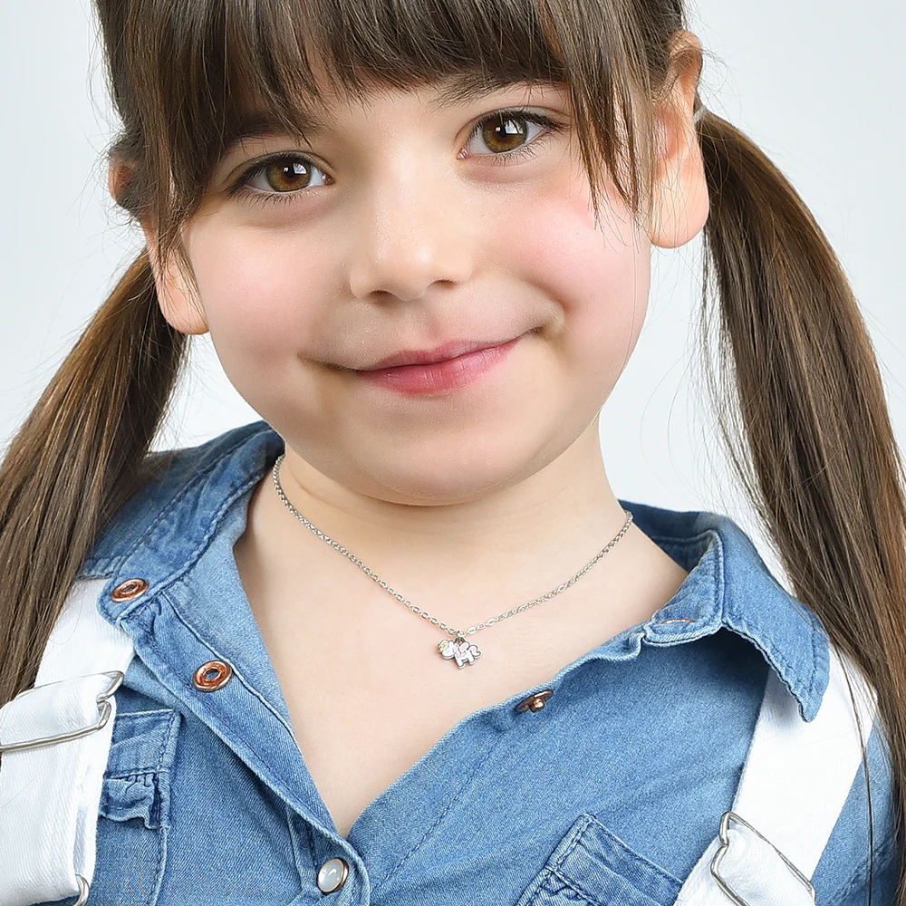 COLLANA BAMBINA IN ACCIAIO CON UNICORNO - Image 3