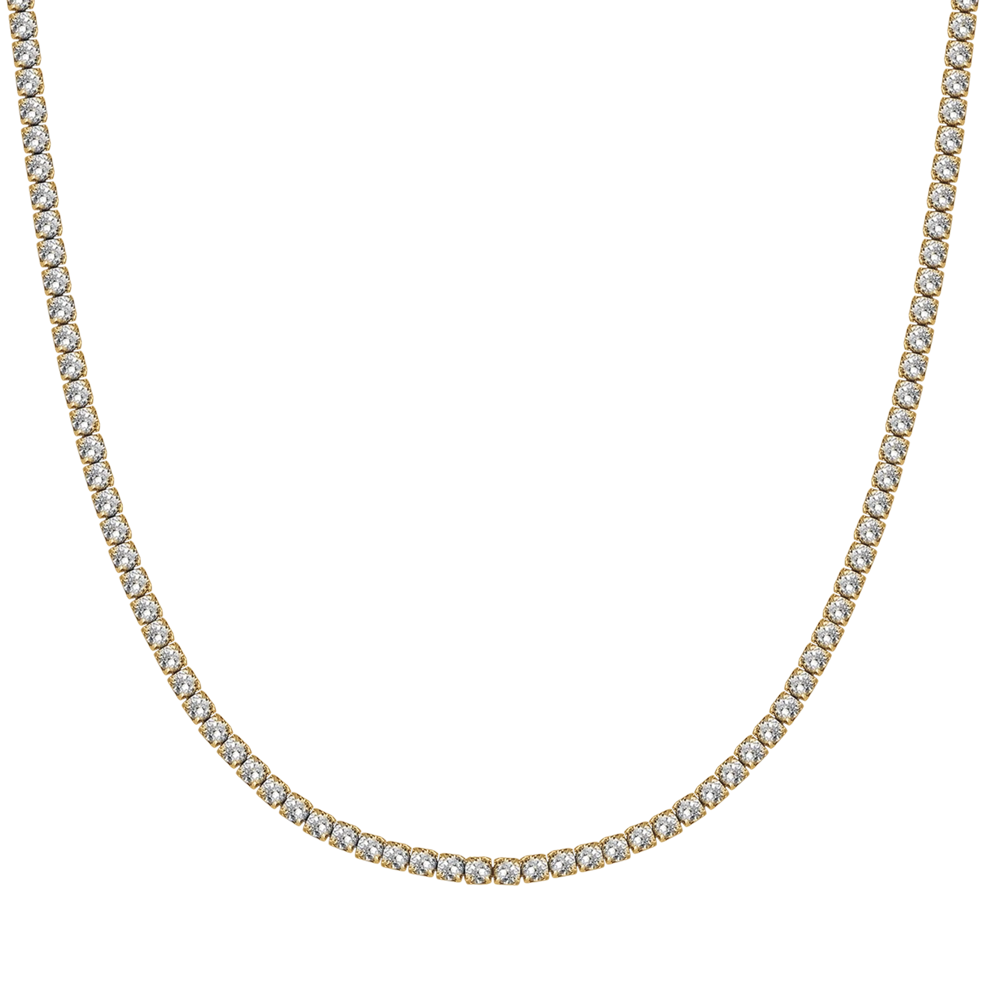 COLLANA TENNIS DONNA IN ACCIAIO CON CRISTALLI BIANCHI DA 4 MM - Image 9