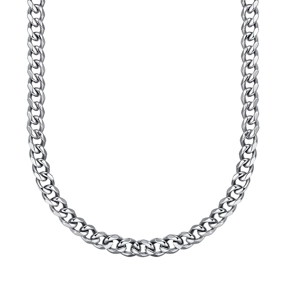 COLLANA UNISEX IN ACCIAIO CON MAGLIA CATENA  9 MM - Image 4