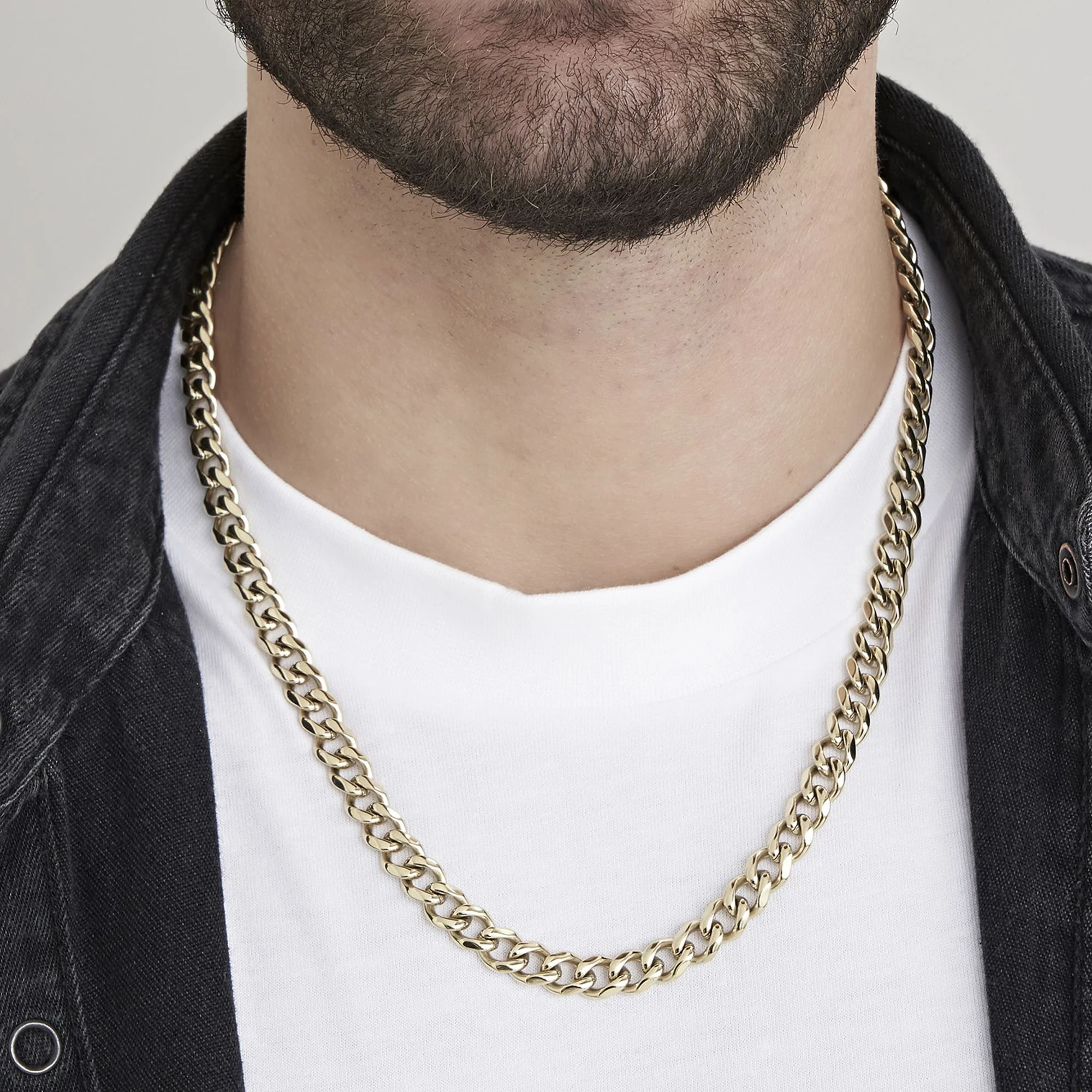 COLLANA UNISEX IN ACCIAIO CON MAGLIA CATENA  9 MM - Image 7