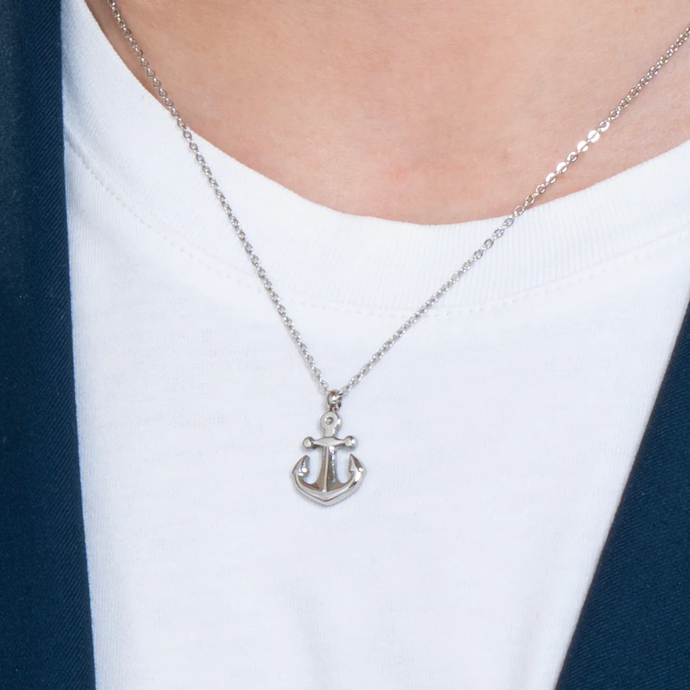 COLLANA UOMO IN ACCIAIO CON ANCORA - Image 2