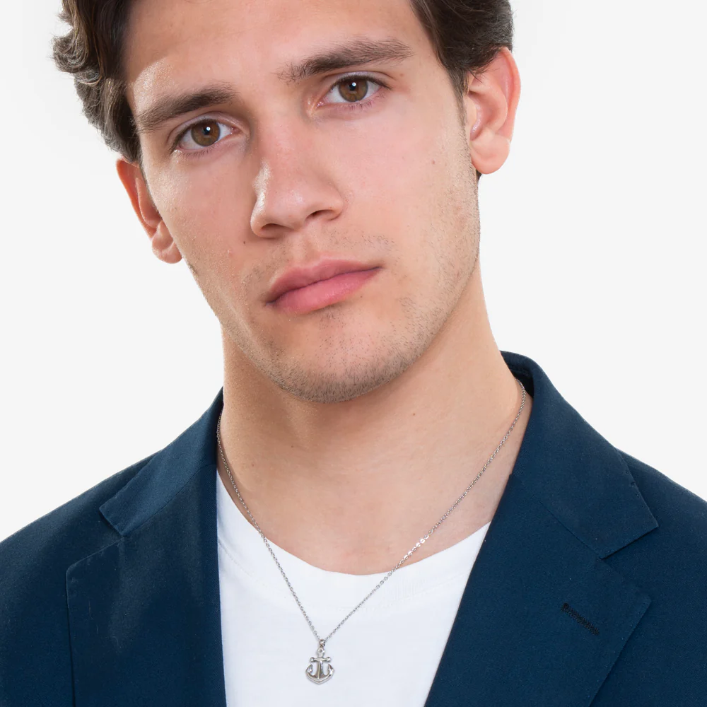 COLLANA UOMO IN ACCIAIO CON ANCORA - Image 3