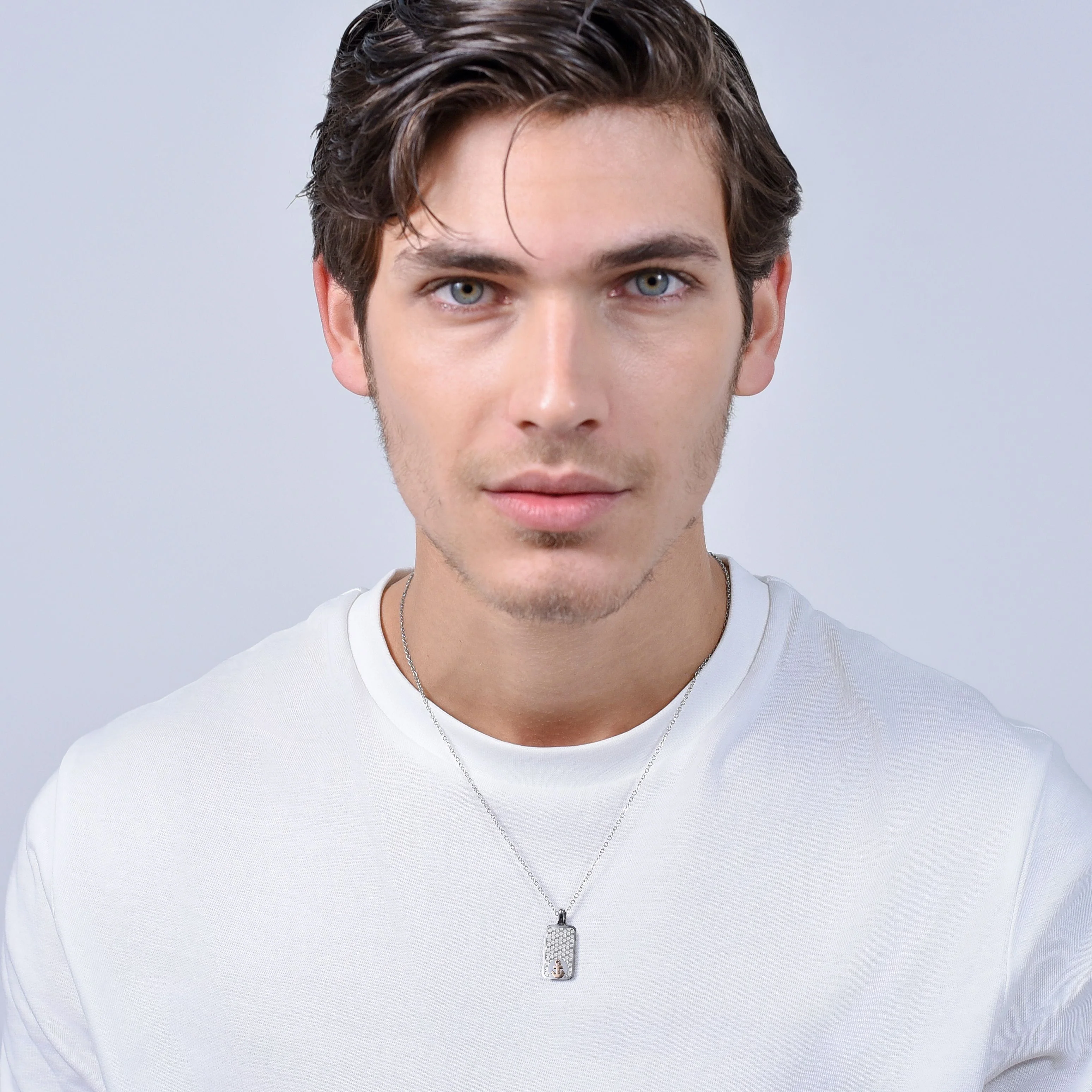 COLLANA UOMO IN ACCIAIO CON ANCORA IP ROSE - Image 3
