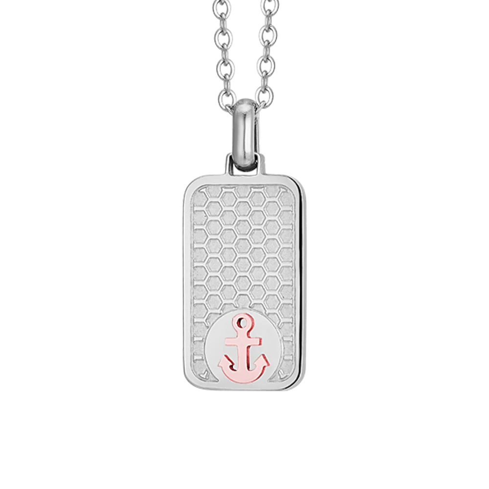 COLLANA UOMO IN ACCIAIO CON ANCORA IP ROSE - Image 4
