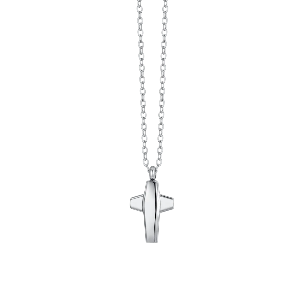 COLLANA UOMO IN ACCIAIO CON CROCE