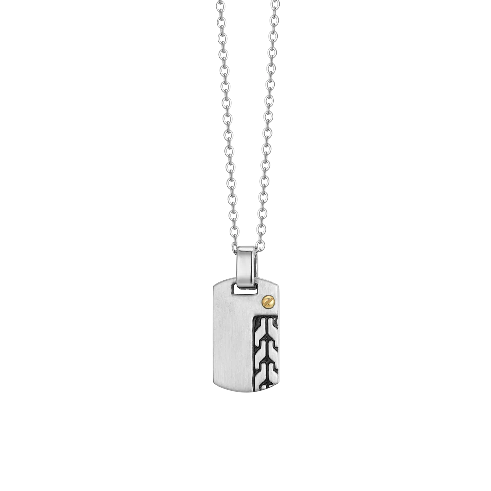 COLLANA UOMO IN ACCIAIO CON ELEMENTO