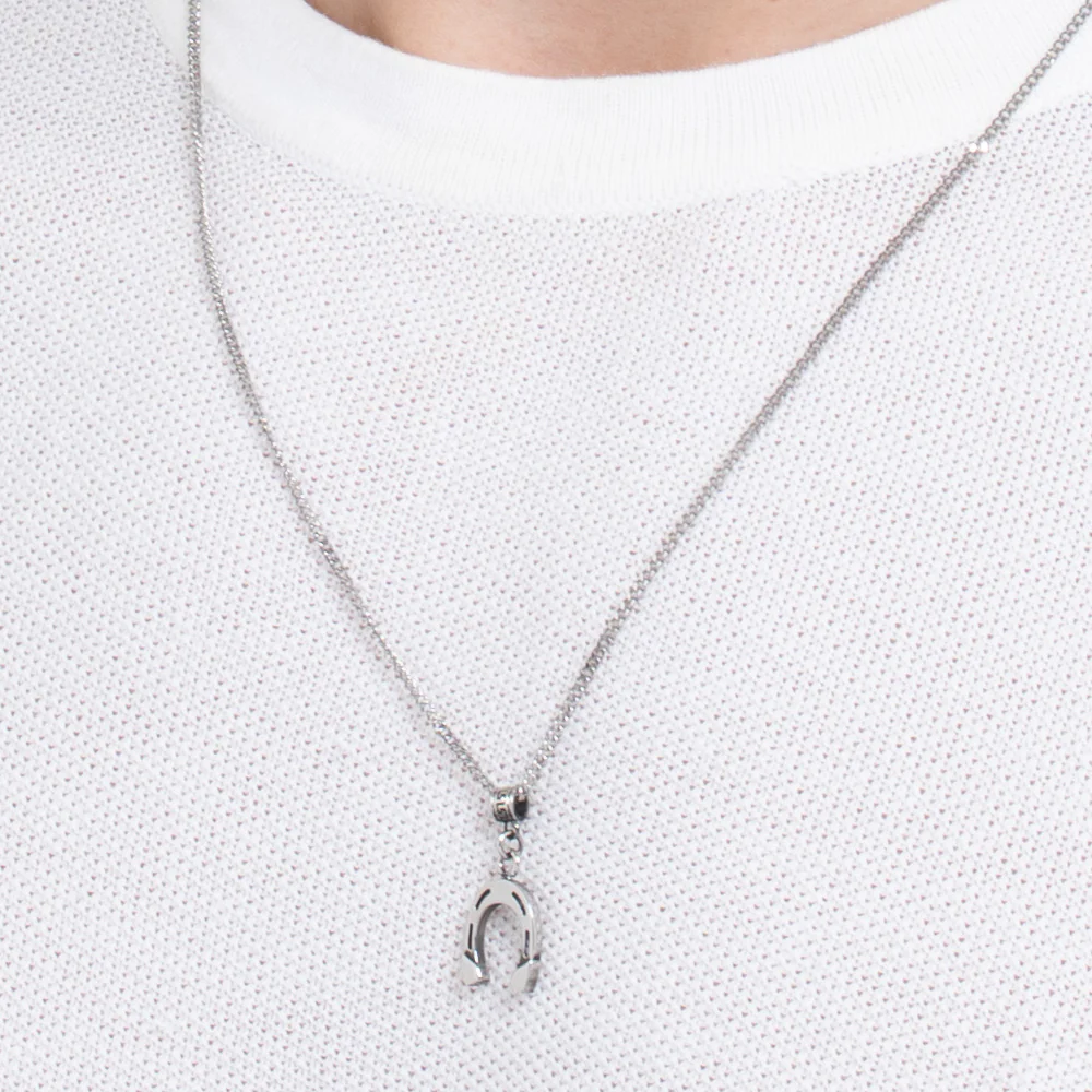 COLLANA UOMO IN ACCIAIO CON FERRO DI CAVALLO - Image 2