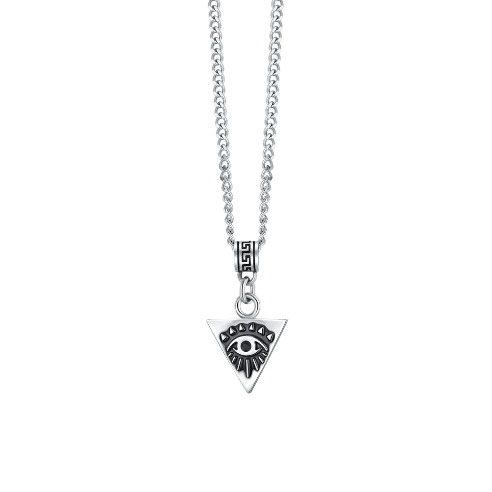 COLLANA UOMO IN ACCIAIO CON OCCHIO