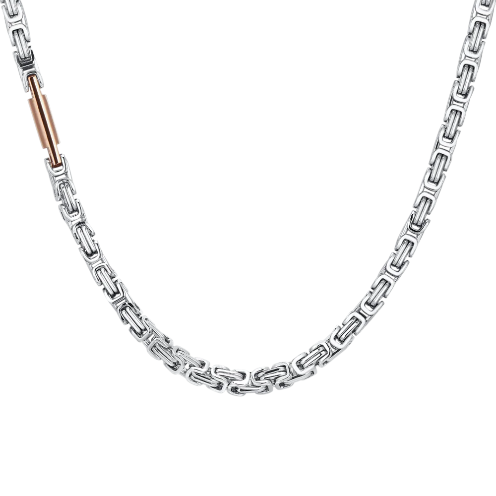 COLLANA UOMO IN ACCIAIO ELEMENTO IP ROSE