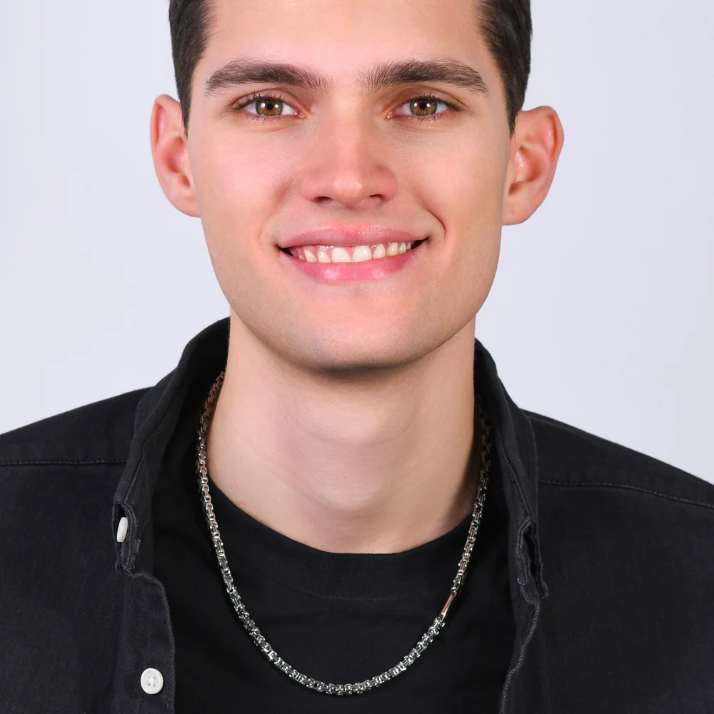 COLLANA UOMO IN ACCIAIO ELEMENTO IP ROSE - Image 3