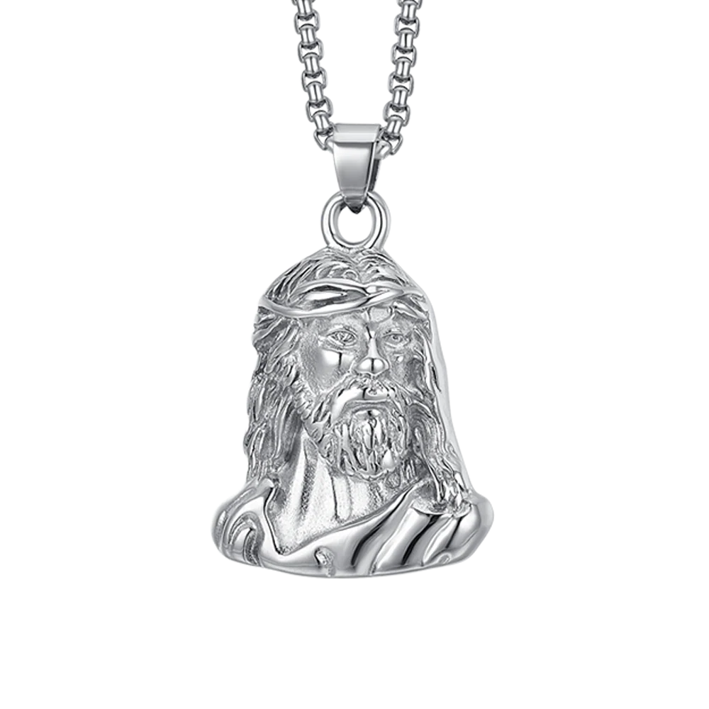 COLLANA UOMO IN ACCIAIO VOLTO SANTO - Image 4