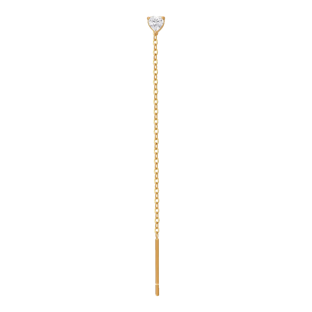 MONO ORECCHINO DONNA IN ACCIAIO IP GOLD CON CRISTALLO BIANCO