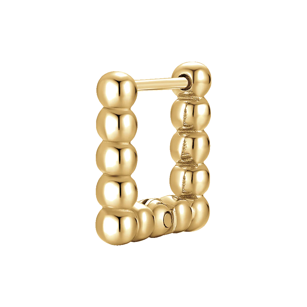 MONO ORECCHINO DONNA IN ACCIAIO IP GOLD MOTIVO A SFERE