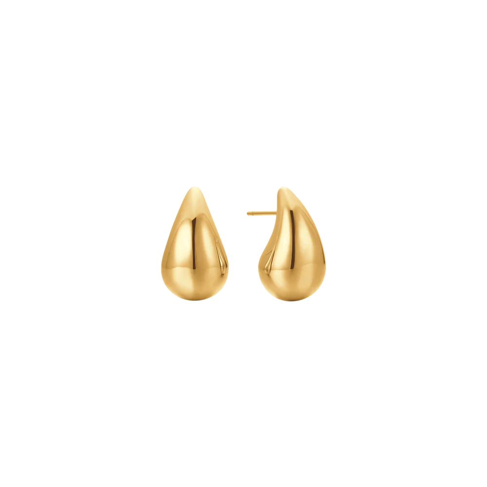 ORECCHINI DONNA IN ACCIAIO A GOCCIA IP GOLD (12x20 mm)