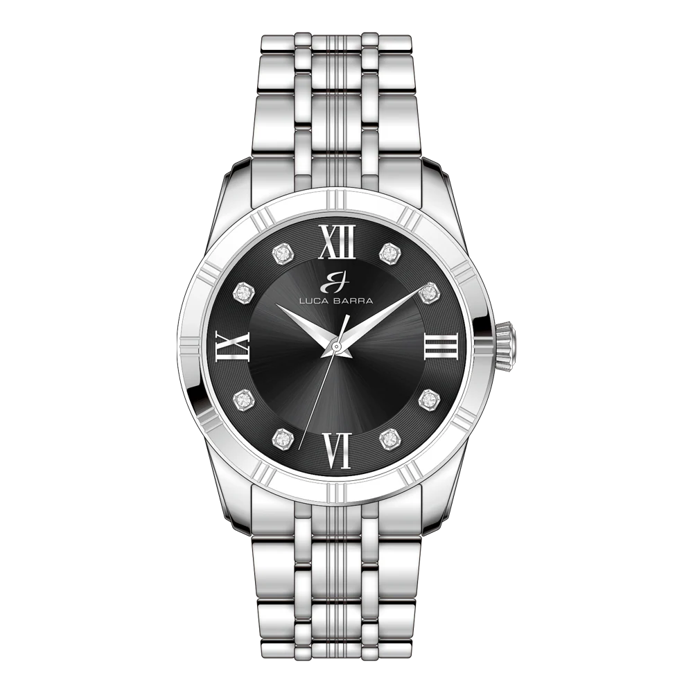 OROLOGIO DONNA IN ACCIAIO CON QUADRANTE NERO