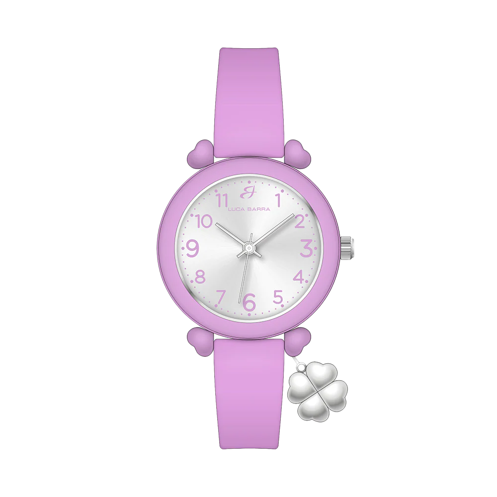 OROLOGIO DONNA LILLA CON CHARM QUADRIFOGLIO
