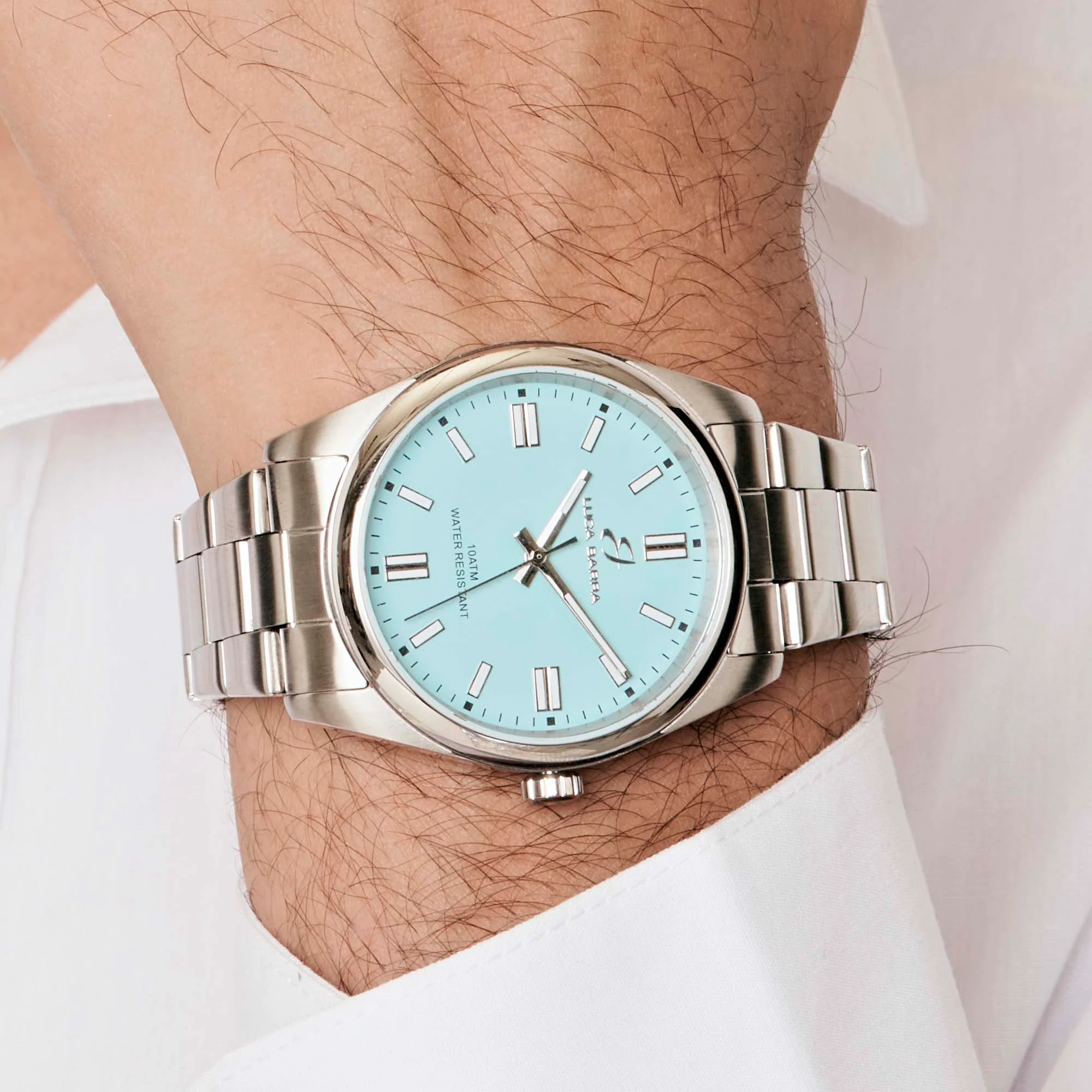 OROLOGIO IN ACCIAIO CON QUADRANTE AZZURRO - Image 2