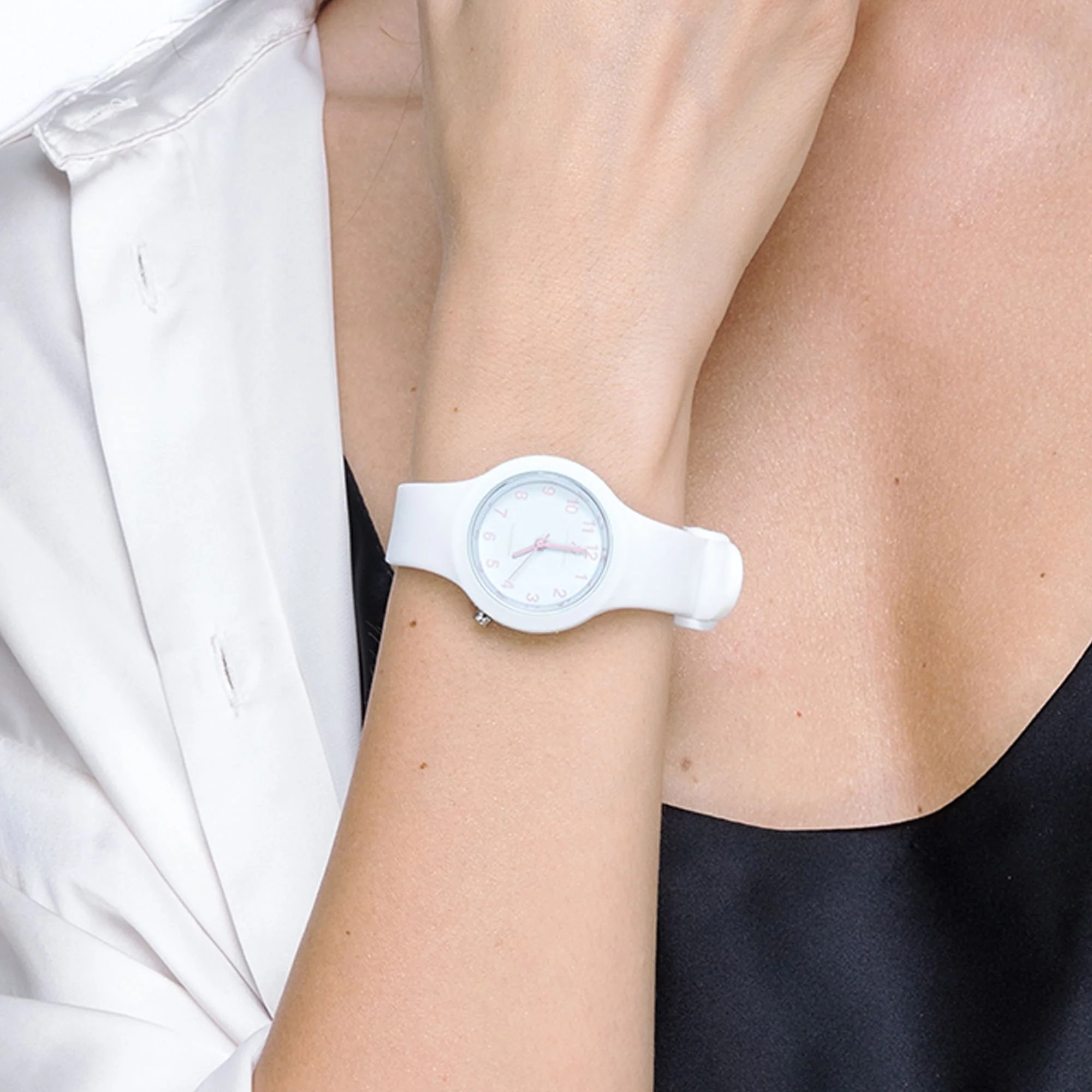 OROLOGIO DONNA IN SILICONE BIANCO QUADRANTE BIANCO - Image 2