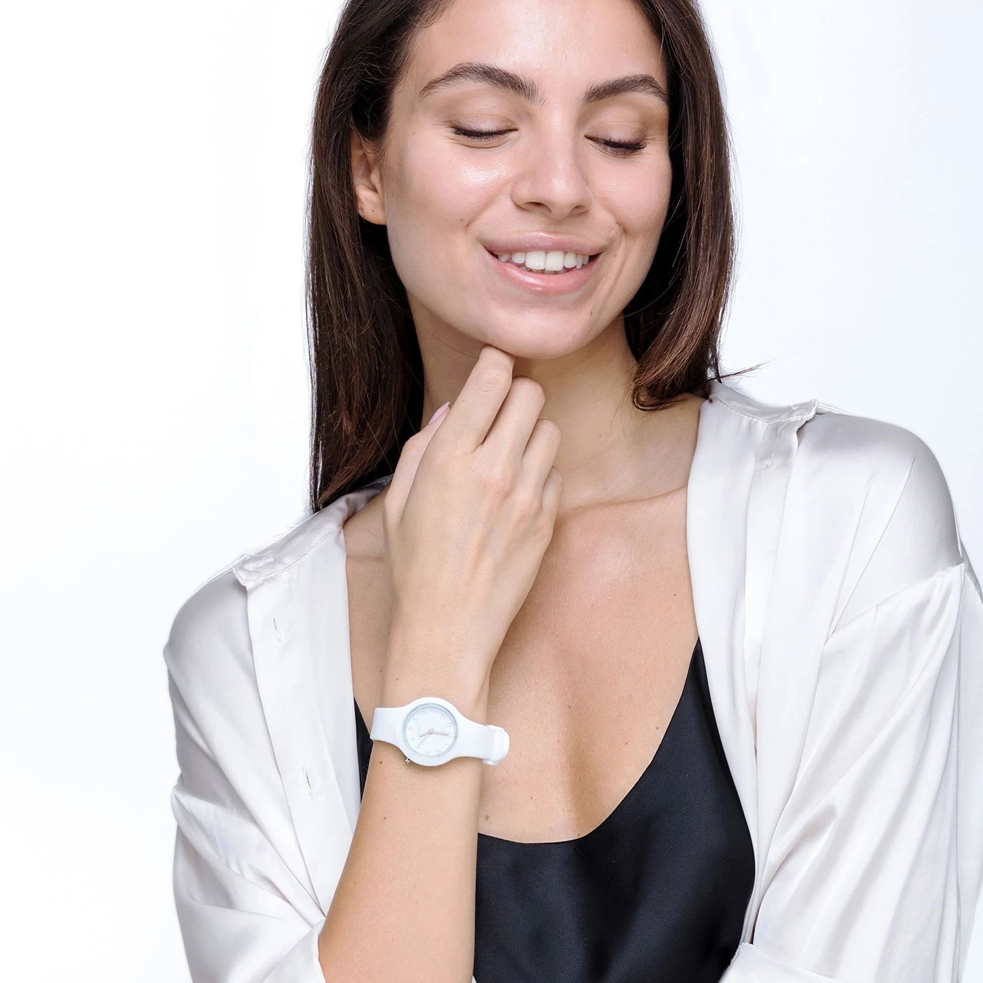OROLOGIO DONNA IN SILICONE BIANCO QUADRANTE BIANCO - Image 3