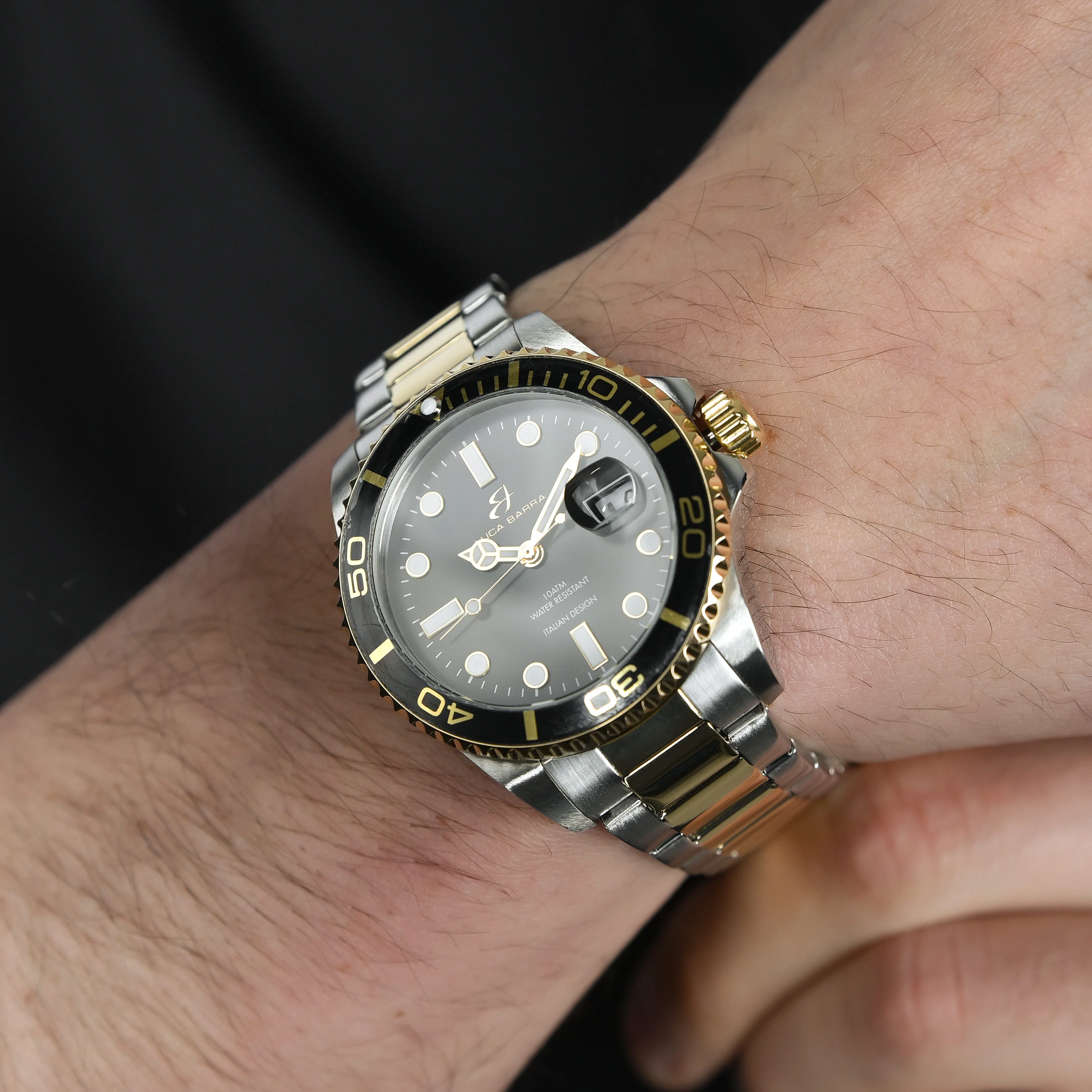 OROLOGIO UOMO CON CASSA IN ACCIAIO GHIERA NERA - Image 2