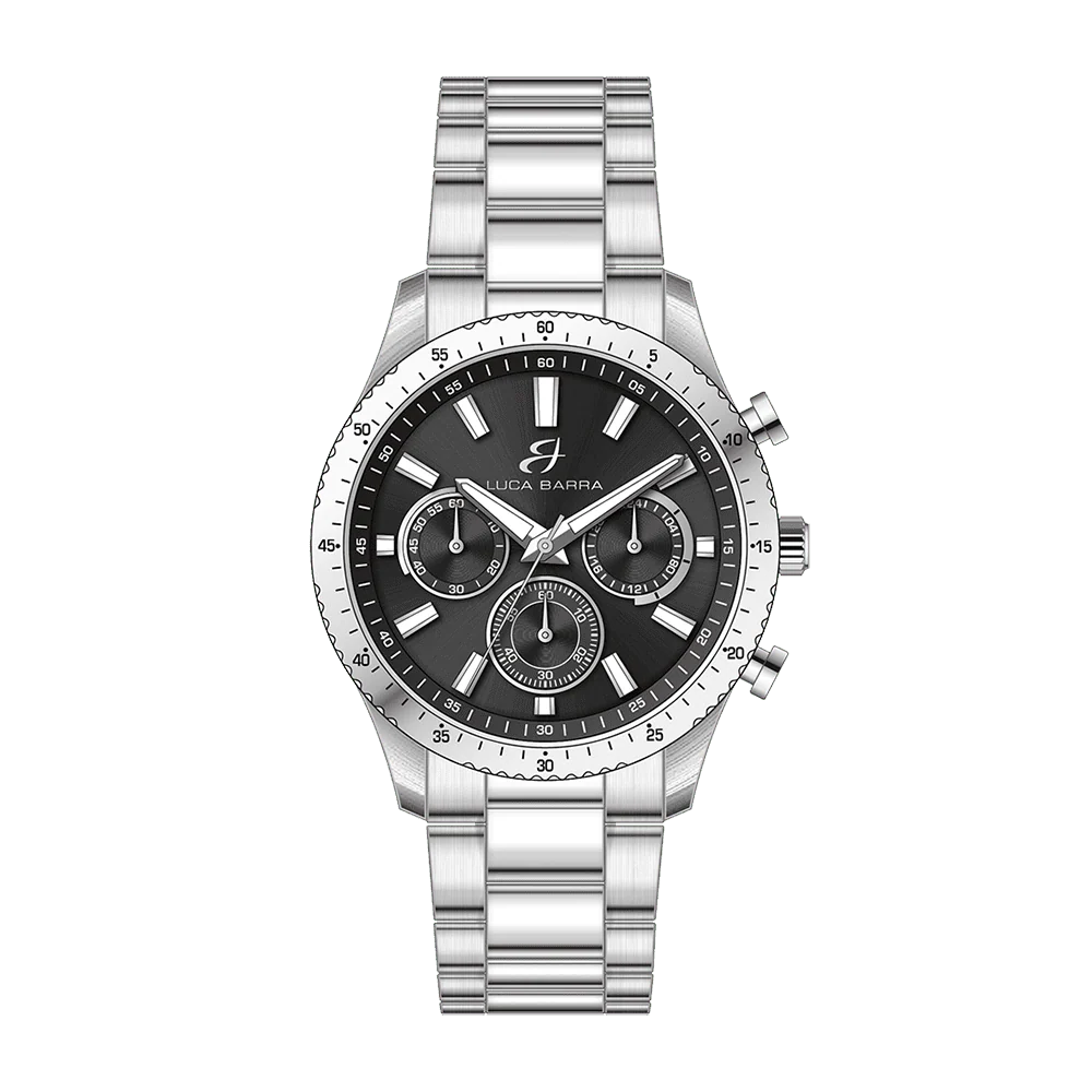 OROLOGIO UOMO IN ACCIAIO QUADRANTE NERO