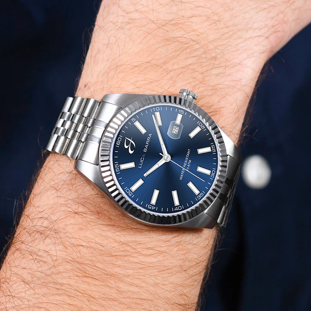 OROLOGIO UOMO IN ACCIAIO GHIERA ZIGRINATA - Image 2