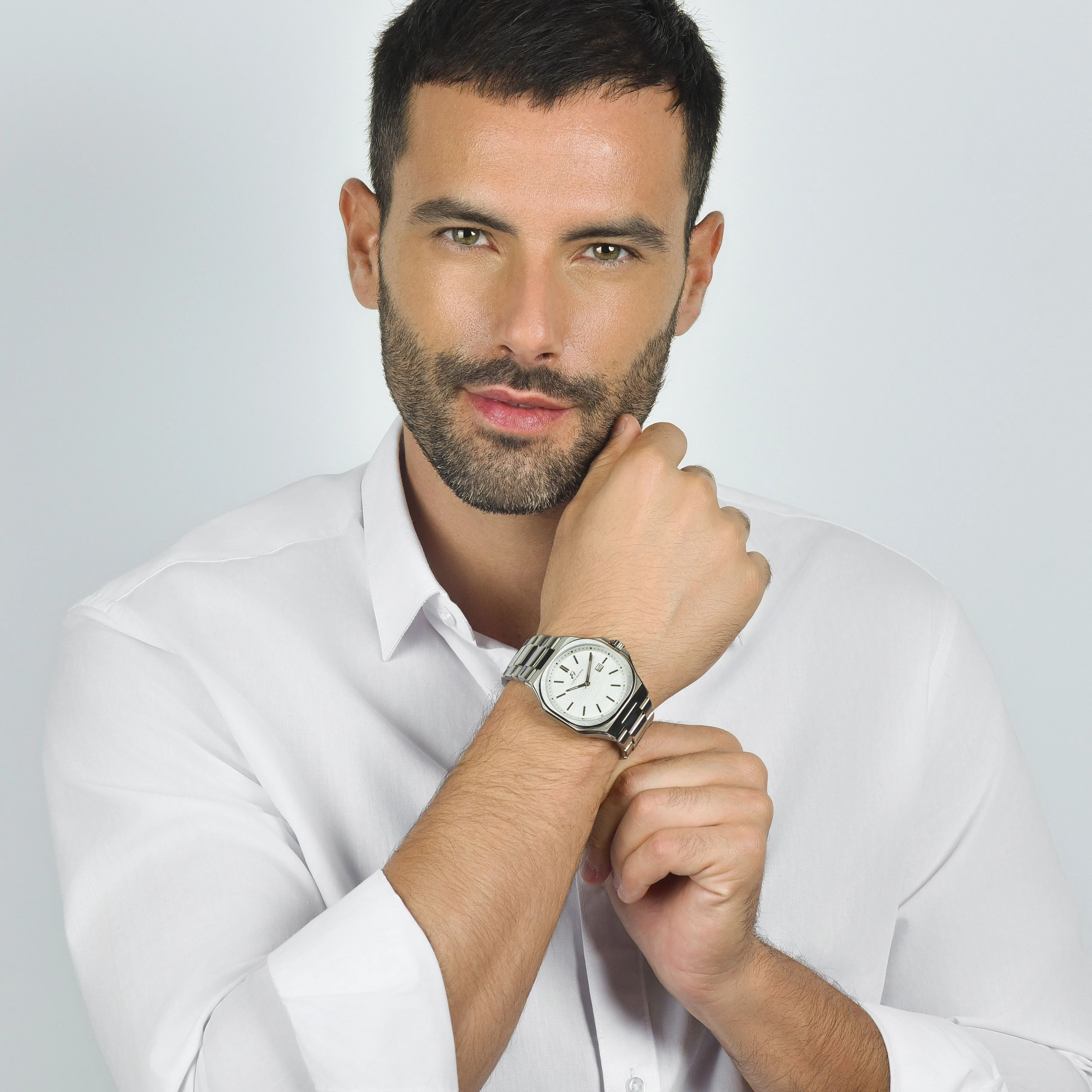 OROLOGIO UOMO IN ACCIAIO QUADRANTE BIANCO, DETTAGLI SILVER - Image 3